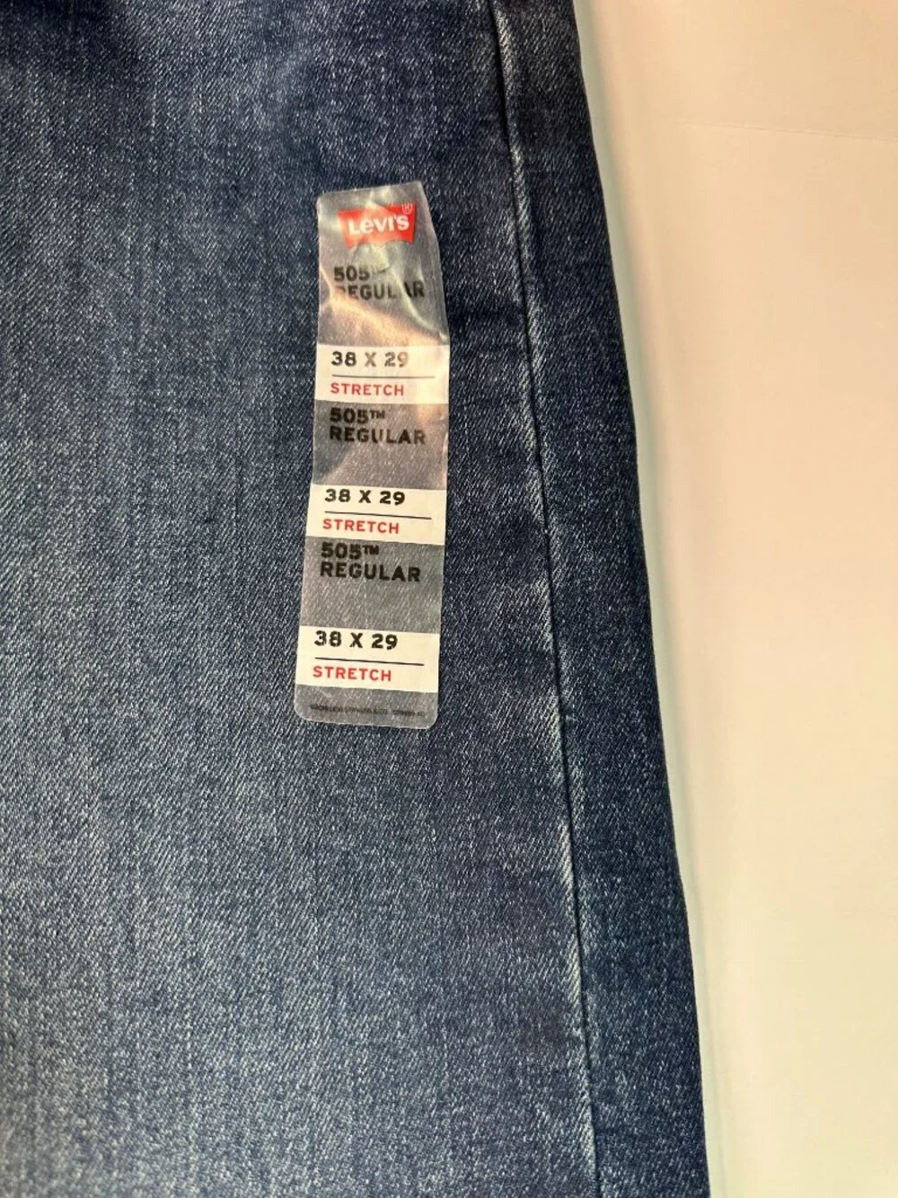 Levi’s 505 Regular Fit Men’s Jeans 38x29 Dark Blue Wash Straight Leg Denim